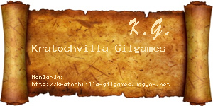 Kratochvilla Gilgames névjegykártya